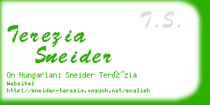 terezia sneider business card